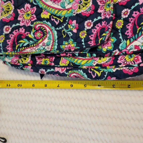 Vera Bradley Pink and Green Crossbody Bag with Floral Paisley Design Wallet Set - Picture 8 of 13